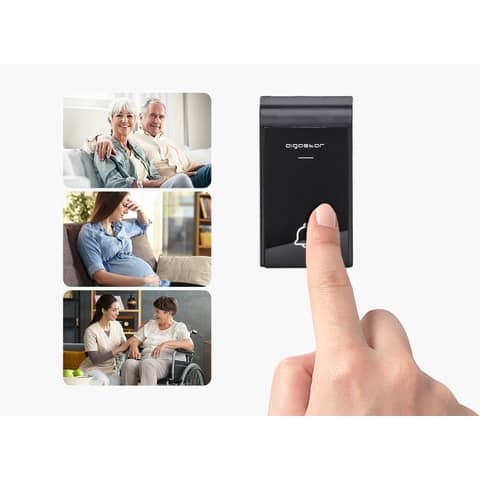 Kit campanello digitale wireless AC bianco, nero Aigostar 10x6x6,5/7,2x2x4 cm - 197919